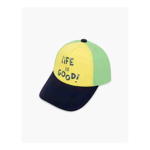 Бейсболка с надписью Life is good для мальчика арт. BAS004214-2