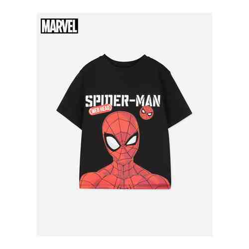 Черная футболка с принтом Marvel для мальчика арт. BKT011072-1