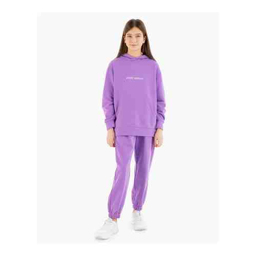 Фиолетовые спортивные брюки Jogger с нашивкой Violet edition для девочки арт. GAC018243-1