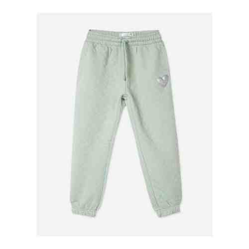 Мятные спортивные брюки Jogger с сердечком для девочки арт. GAC015675-1