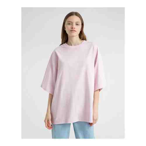 Сиреневая базовая футболка superoversize арт. GKT018515-1
