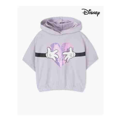 Сиреневое худи oversize с коротким рукавом и принтом Disney для девочки арт. GAC018682-1