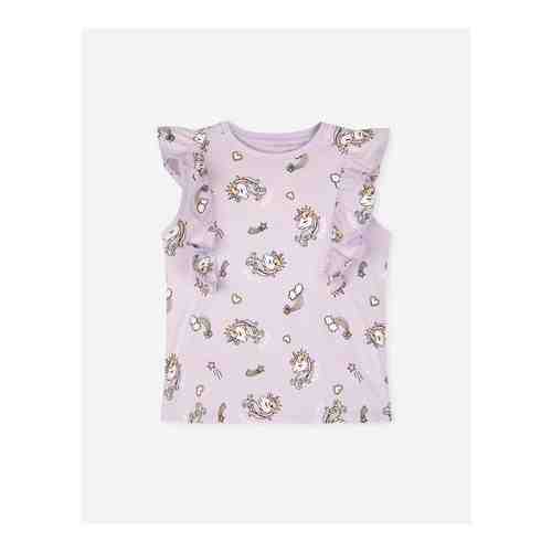 Сиреневый топ с единорогами для девочки арт. GTN003048-3