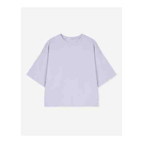 Светло-лиловая базовая футболка oversize для девочки арт. GKT019130-1