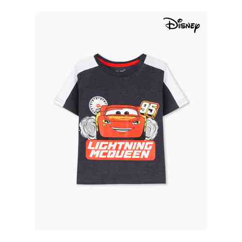 Темно-синяя футболка колор-блок с принтом Disney для мальчика арт. BKT010343-1